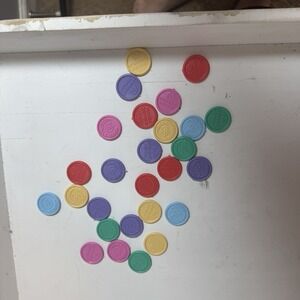 Vintage 1990 Notable Quotables Board Game Chip Tokens Replacement 27 Chips ONLY